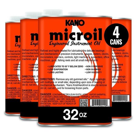 KANO Microil 1 quart High-Grade Precision Instrument Oil, 4PK AZMC161C4